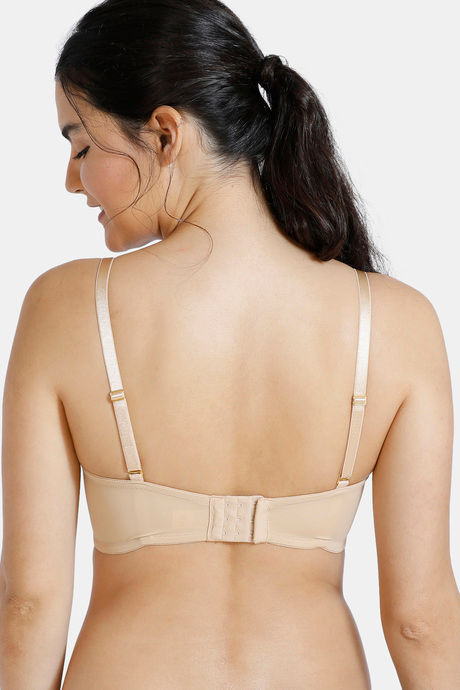 Zivame Damask Padded Wired 3/4th Coverage T-Shirt Bra - Cuban Sand — image 2